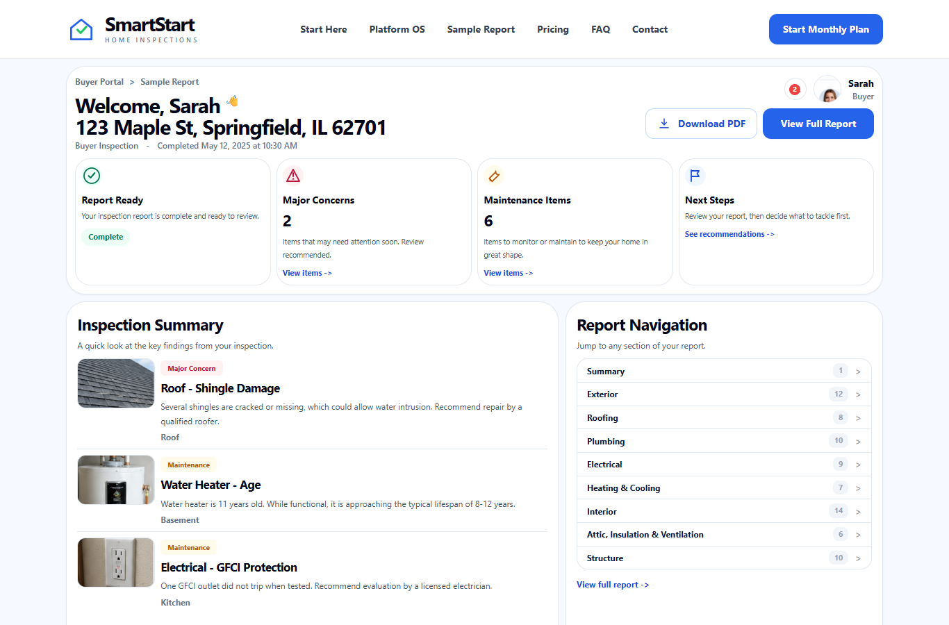 SmartStart buyer portal screenshot preview.
